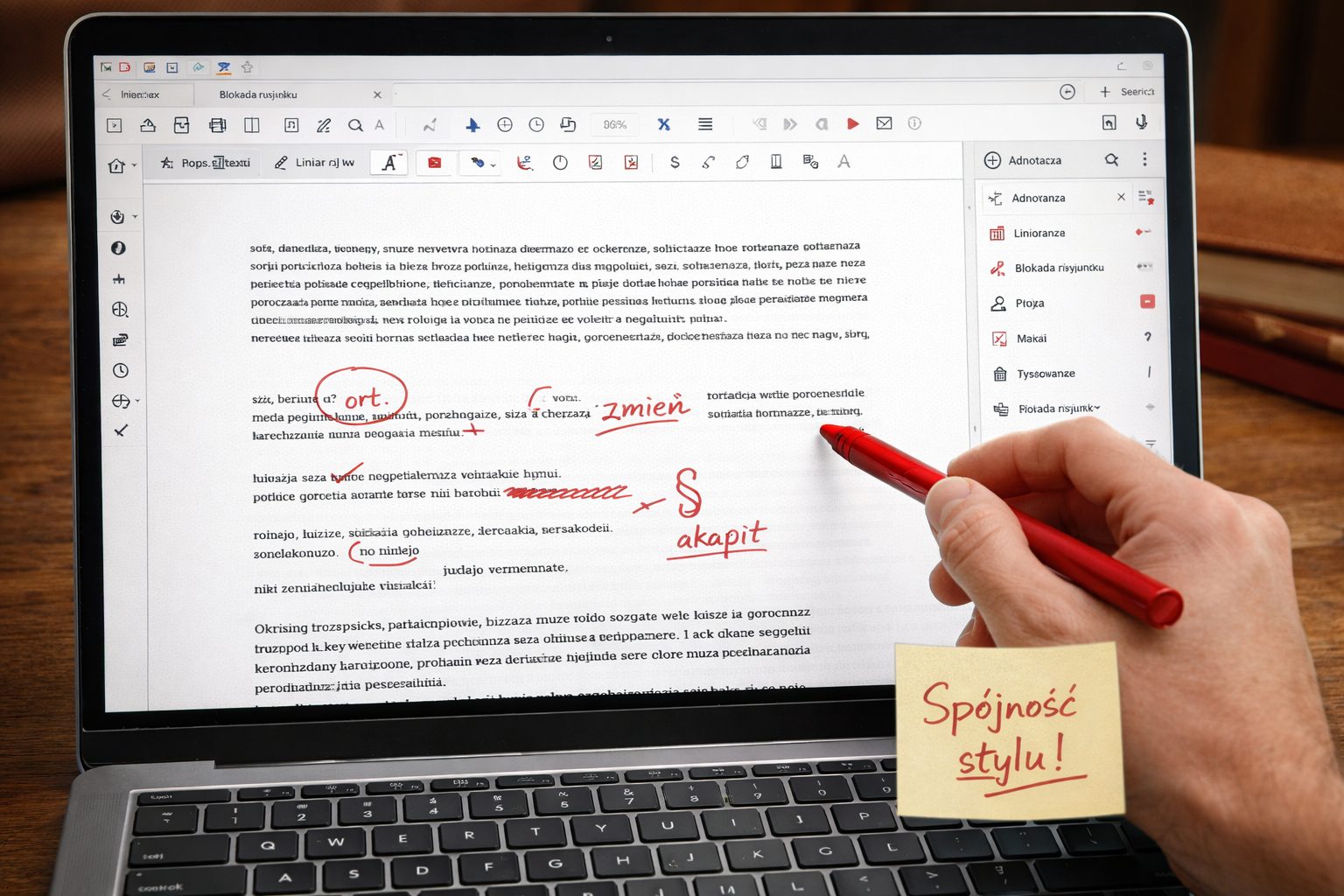 Korekta i redakcja tekstów — profesjonalne przygotowanie publikacji do druku i e-booka.