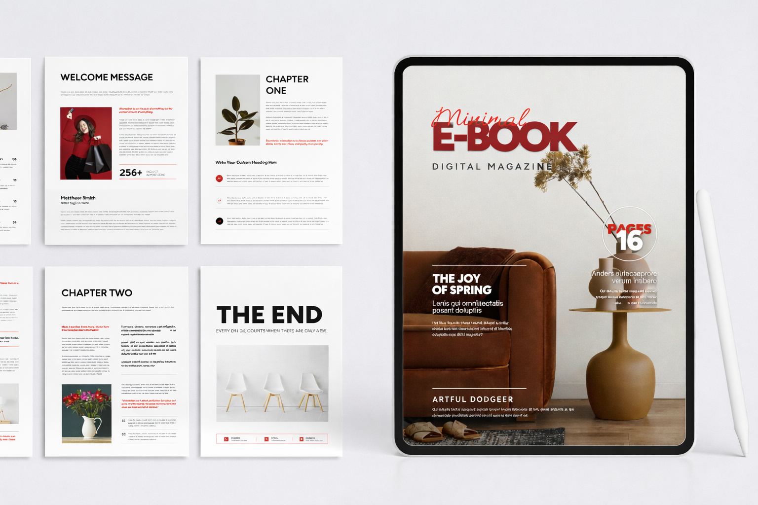 Projekt e-booka — czytelna szata graficzna i układ sprzedażowy.